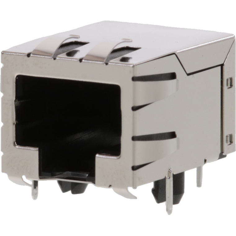 Molex-0440500002 Steckverbinder, Telefon und Telekommunikation Conn RJ-45 F 8 POS 2.54mm Solder RA Thru-Hole 8 Terminal 1 Port Cat 5 Tray