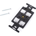 M106 FLUSH MOUNTED MODULAR MOUNTING FRAME, FOUR PORT BLACK