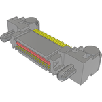 Conn Micro High Speed Socket Strip SKT 52 POS 0.635mm Solder ST SMD Tray