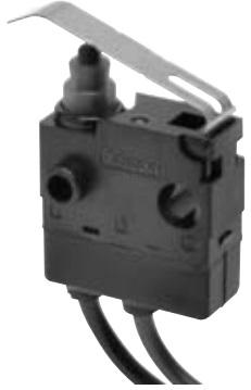 Omron-D2QW-C003M Schnappschalter Switch Snap Action N.O. SPST Pin Plunger 0.1A 30VDC 1.5N Screw Mount Wire Lead