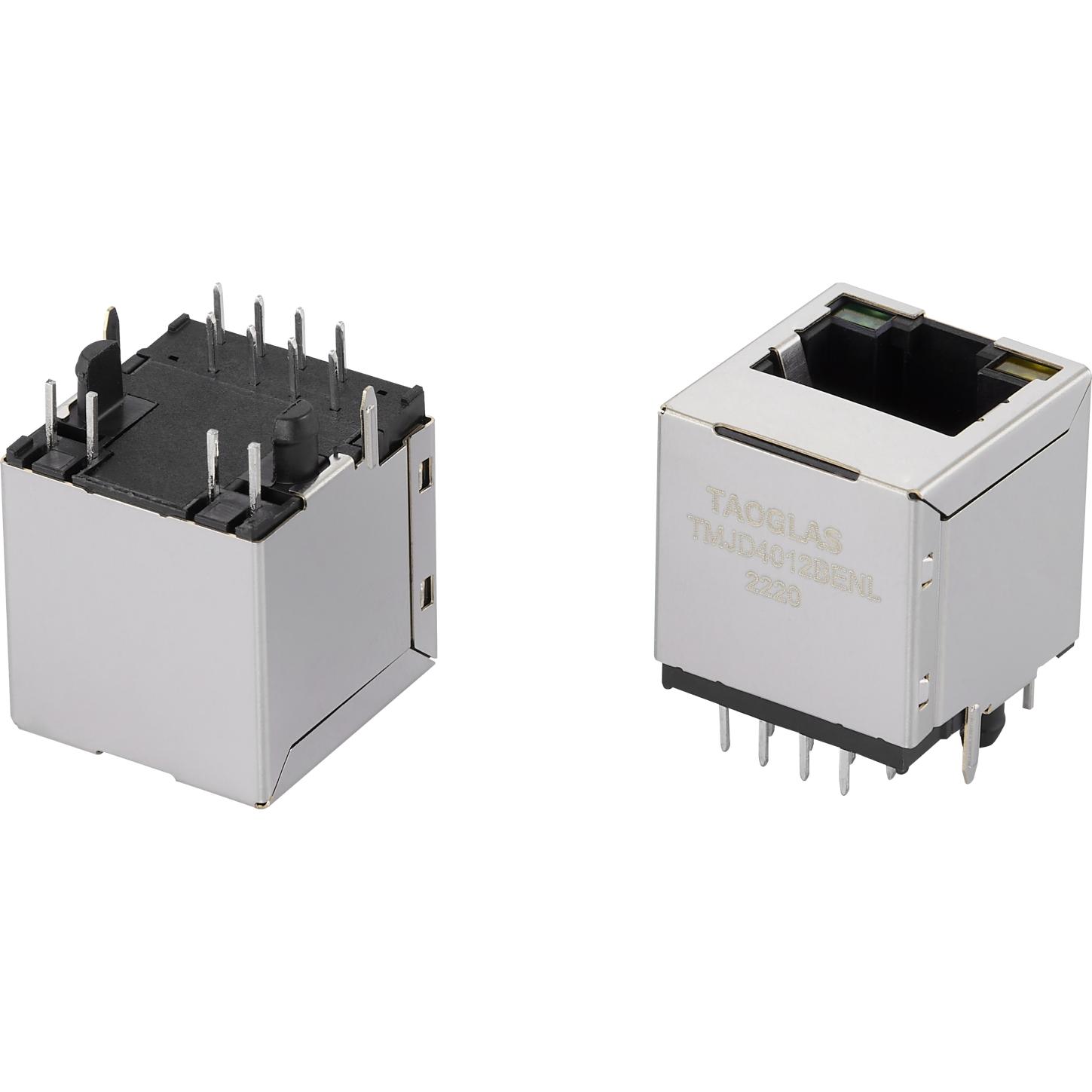 taoglas-TMJD4012BENL | RJ45 Integrated Connectors Steckverbinder, Telefon und Telekommunikation Conn RJ-45 F 8 POS 1.27mm Solder ST Thru-Hole 12 Terminal 1 Port Tray