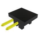 Conn Unshrouded Header HDR 2 POS 2.54mm Solder RA Side Entry SMD T/R