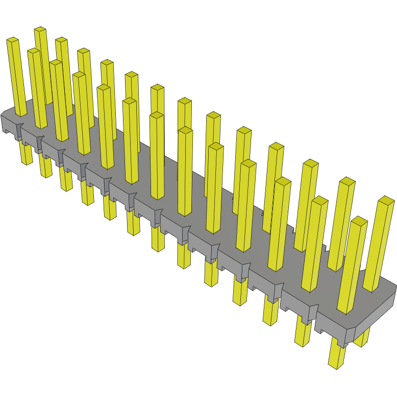 Samtec-MTLW-113-07-S-D-250 Connector Headers and PCB Receptacles Conn Unshrouded Header HDR 26 POS 2.54mm Solder ST Top Entry Thru-Hole Bulk