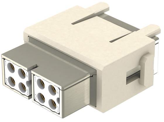 HARTING-09140083142 Raccordement rectangulaire Han Megabit Modul for PCB, GND, Female