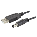 Cable Assembly Round 1m 24AWG USB Type A to DC Power 4 to 2 POS M-M Bag