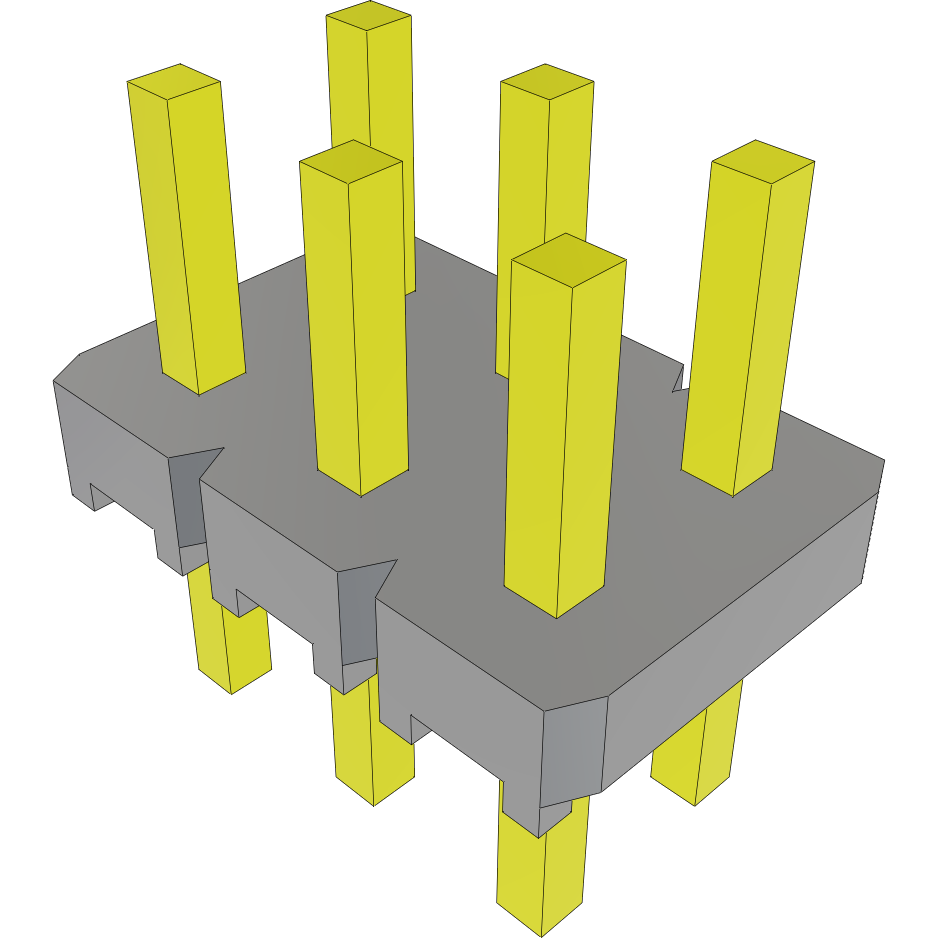 Samtec-MTLW-103-06-G-D-130 Steckverbinderleisten und Leiterplattenbuchsen Conn Unshrouded Header HDR 6 POS 2.54mm Solder ST Top Entry Thru-Hole Bulk