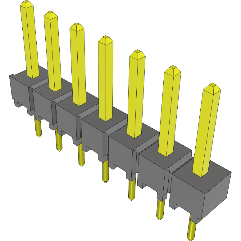 Samtec-TSW-107-26-T-S Steckverbinderleisten und Leiterplattenbuchsen Conn Unshrouded Header HDR 7 POS 2.54mm Solder ST Top Entry Thru-Hole Bulk