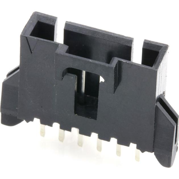 Molex-705450005 Steckverbinderleisten und Leiterplattenbuchsen Conn Shrouded Header (4 Sides) HDR 6 POS 2.54mm Solder ST Top Entry Thru-Hole SL Tube