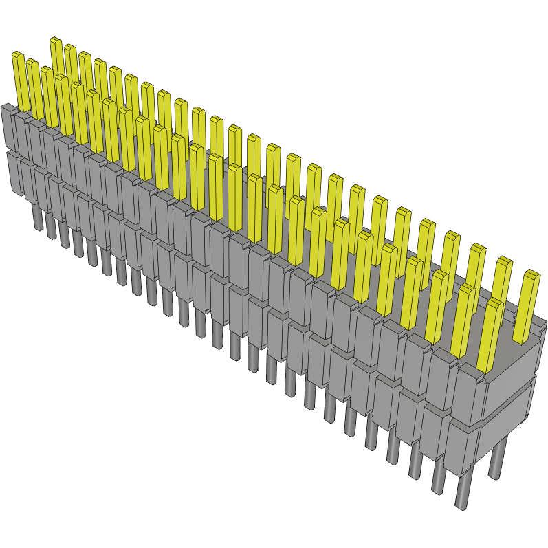 Samtec-DWM-25-01-L-D-215 连接器插头及 PCB 插座 Conn Board Stacker HDR 50 POS 1.27mm Solder ST Thru-Hole Tube
