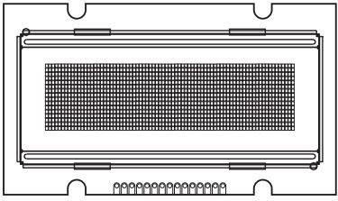 Vishay-OLED-076H016A-LPP5N00000 OLED-Module 76x16Pixels Yellow OLED Display Graphic Display Parallel Interface 5V 15-Pin