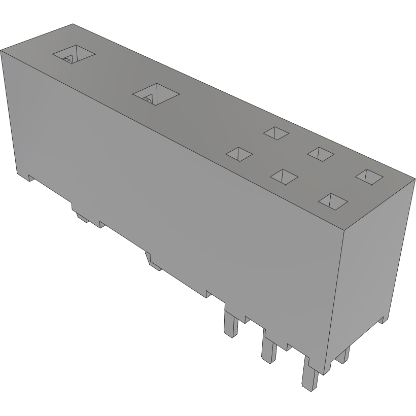 Samtec-PCS2-103-01-L-D-02 Piastre connettori e prese PCB Conn Socket Strip SKT 2Power/6Signal POS 5.08mm/2mm Solder ST Thru-Hole Tube