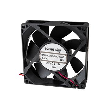 Same Sky (formerly CUI Devices)-CFM-9225BG-260-545-22 Gebläse und Lüfter DC Fan Axial Ball Bearing 24V 21.6V to 26.4V 106.54CFM 54.5dB 92 X 92 X 25mm PWM/Tachometer