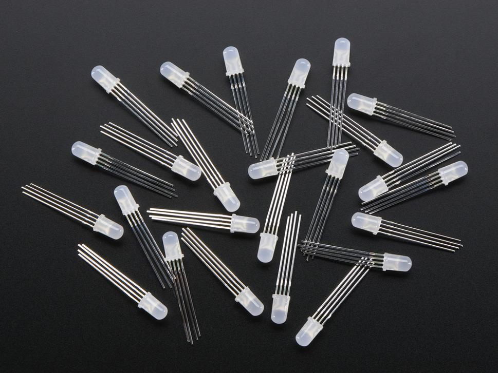 Adafruit Industries-302 LED LED Tri-Color Blue/Green/Red 460nm/525nm/630nm 4-Pin T-1 3/4