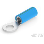 TE Connectivity-1-51864-7 Steckverbinderanschlüsse Ring Tongue Terminal 14AWG Copper Blue/Green Stripe 23.01mm Tin T/R