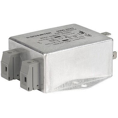 SCHURTER-5500.2223 Filtros de suministro Power Line Filter Single Phase 50Hz/60Hz 5A 80VDC Quick Connect Chassis Mount