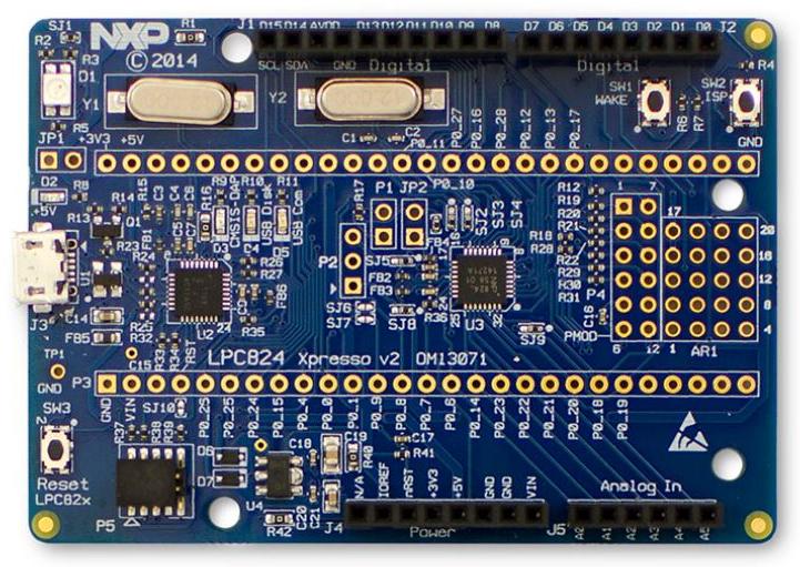NXP Semiconductors-OM13071UL Sistema integrato, schede e kit di sviluppo LPC824 Microcontroller Development Board Win