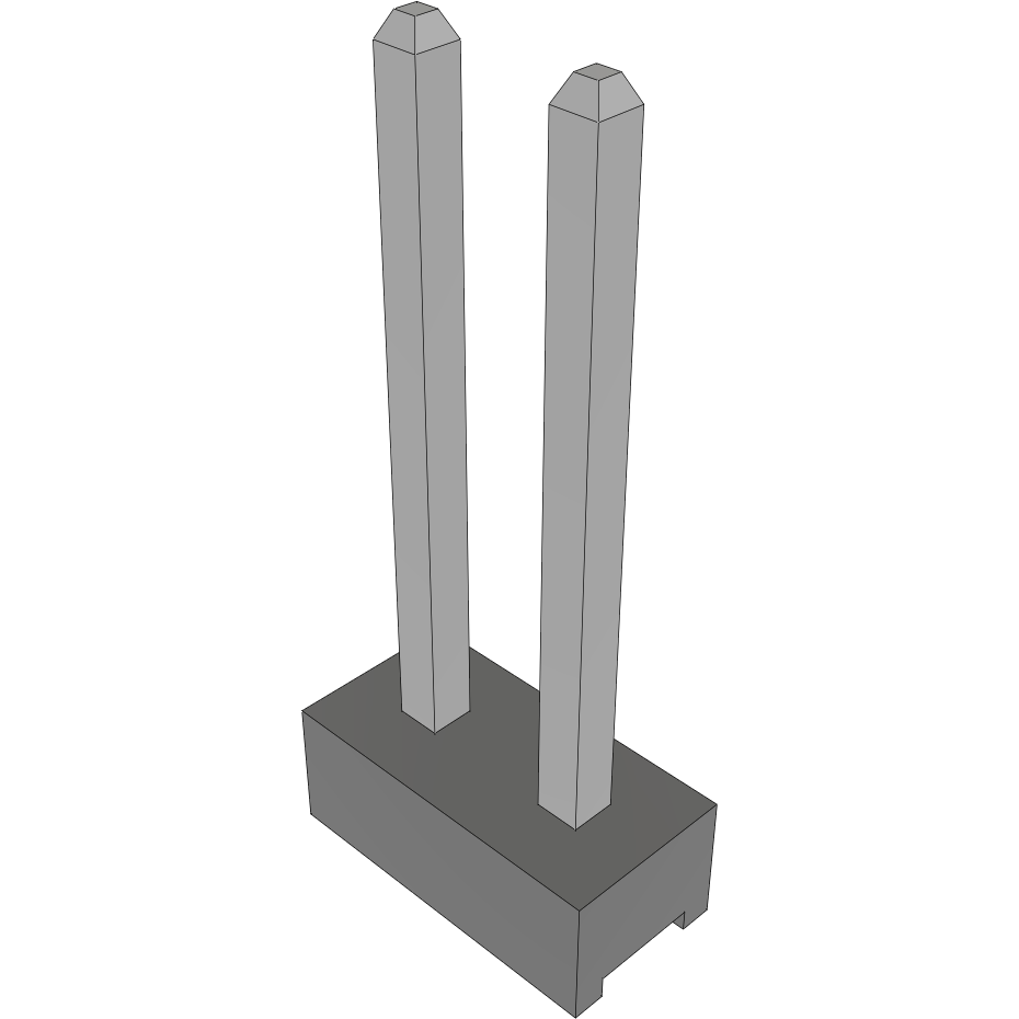 Samtec-MTMM-102-05-T-S-295 Steckverbinderleisten und Leiterplattenbuchsen Conn Unshrouded Header HDR 2 POS 2mm Solder ST Top Entry Thru-Hole Bulk