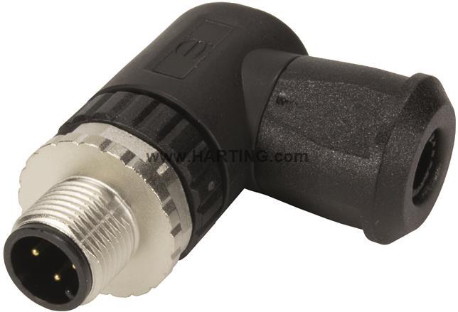 HARTING-21033193801 Steckverbinder, rund Conn M12 Circular PIN 8 POS Screw RA Cable Mount 8 Terminal 1 Port