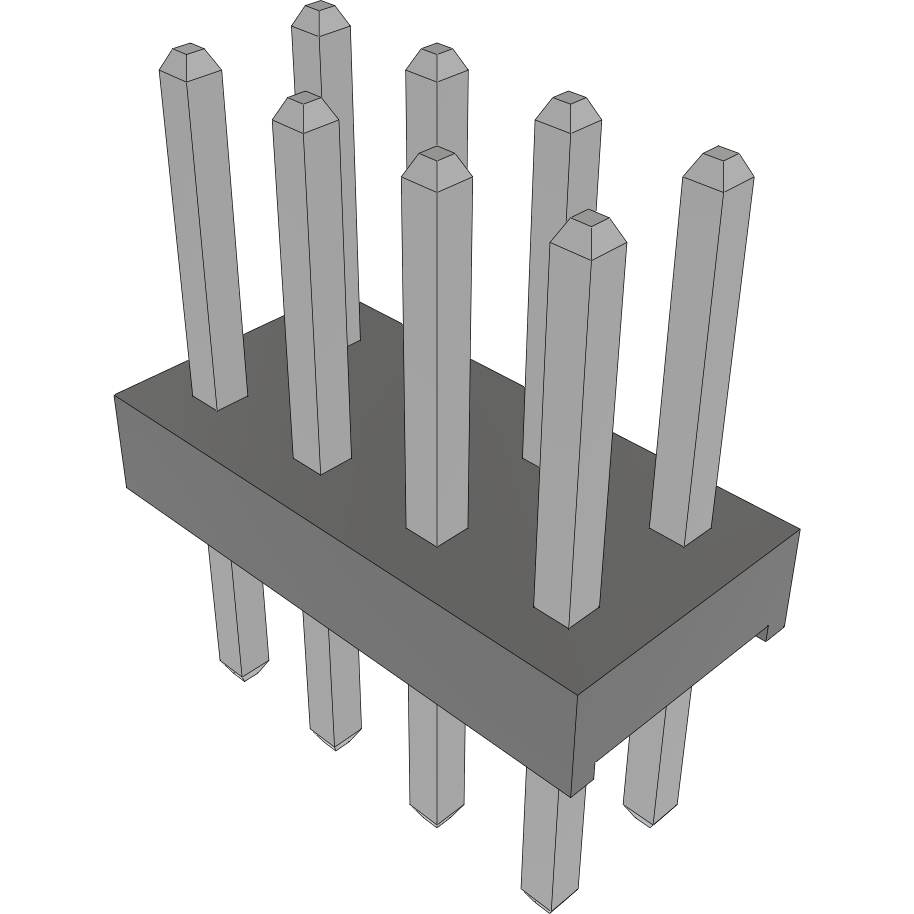 Samtec-MTMM-104-05-T-D-185 Steckverbinderleisten und Leiterplattenbuchsen Conn Unshrouded Header HDR 8 POS 2mm Solder ST Top Entry Thru-Hole Bulk