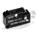 Omron-D2MV-1-1C1 Action d’interrupteur à pression Switch Snap Action N.O./N.C. SPDT Pin Plunger Solder 1A 125VAC 30VDC 0.1N Screw Mount