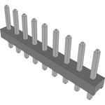 Conn Unshrouded Header HDR 9 POS 2mm Solder ST Top Entry Thru-Hole Bulk