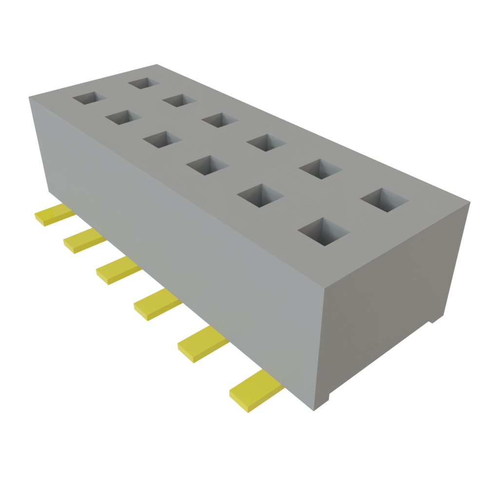 Samtec-CLP-106-02-G-D-A Steckverbinderleisten und Leiterplattenbuchsen Conn Socket Strip SKT 12 POS 1.27mm Solder ST Top Entry SMD TIGER CLAW™ Tube