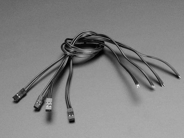 Adafruit Industries-1003 Juegos de componentes Pig-Tail Cables - 0.1" 2-pin - 4 Pack