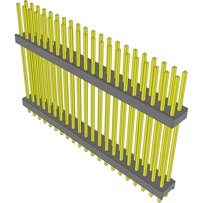 Samtec-DW-21-14-G-D-960 Cabezales del conector y receptáculos PCB Conn Board Stacker HDR 42 POS 2.54mm Solder ST Top Entry Thru-Hole Bulk