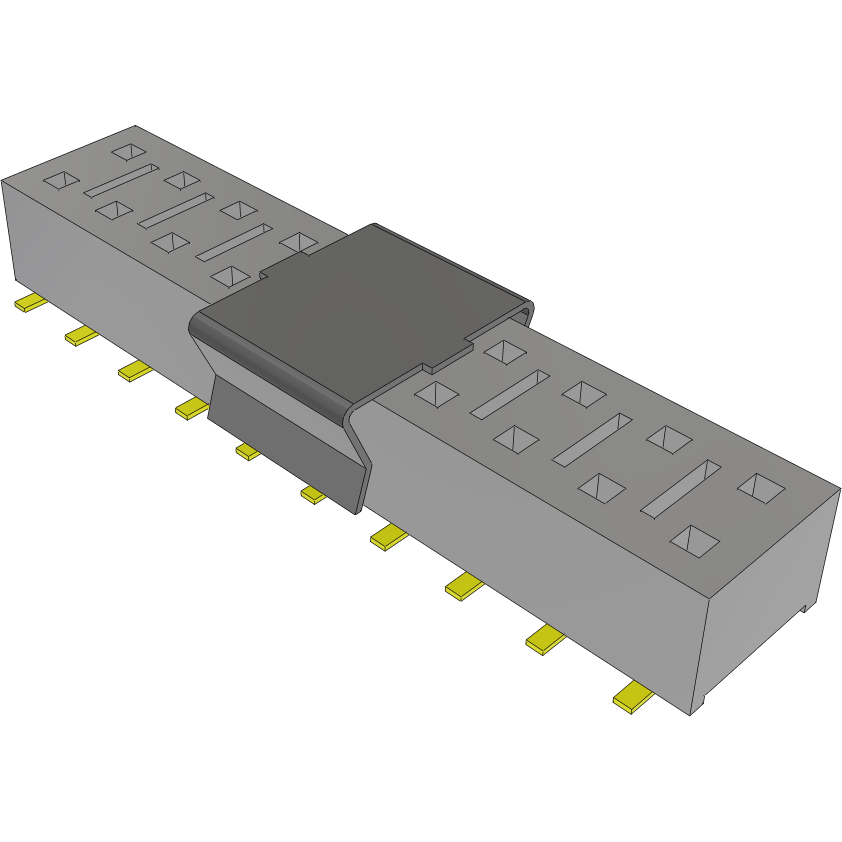 Samtec-HLE-110-02-G-DV-P Cabezales del conector y receptáculos PCB Conn Socket Strip SKT 20 POS 2.54mm Solder ST Top Entry SMD Tube