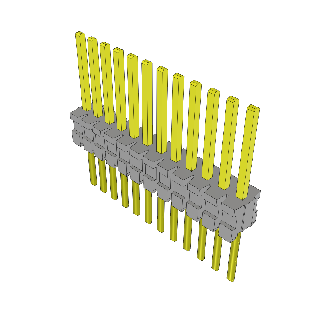 Samtec-TMS-112-21-G-S Steckverbinderleisten und Leiterplattenbuchsen Conn Unshrouded Header HDR 12 POS 1.27mm Solder ST Top Entry Thru-Hole Tube