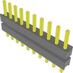 Conn Board Stacker HDR 10 POS 2.54mm Solder ST Top Entry Thru-Hole Bulk