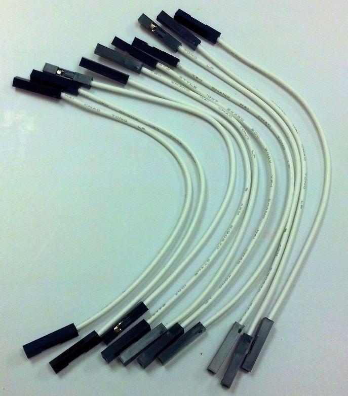 Twin Industries-TW-FP-10 Component Kits Prototyping Wires With Female To Female Machine Pin Ends For Rapid Prototyping, 10-Pack, Wires 10cm In Length