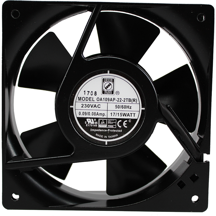 ORION FANS-OA109AP-22-2TBR Gebläse und Lüfter AC Fan Axial Ball Bearing 230V 160V to 260V 85CFM 45dB 119.5 X 119.5 X 38.5mm Middle Speed