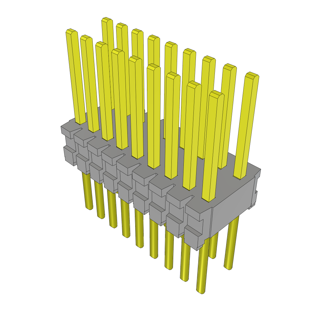 Samtec-TMS-109-21-S-D Steckverbinderleisten und Leiterplattenbuchsen Conn Unshrouded Header HDR 18 POS 1.27mm Solder ST Top Entry Thru-Hole Tube