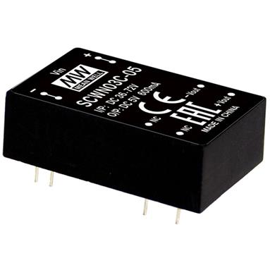 Mean Well Enterprises-SCWN03E-05 DC/DC-Wandler und Spannungsreglermodul Module DC-DC 5VIN 1-OUT 5V 0.6A 3W 8-Pin DIP Module Tube