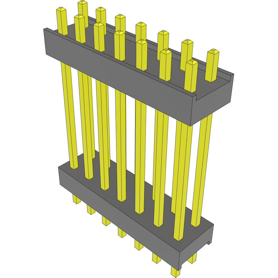 Samtec-DW-07-11-T-D-740 Steckverbinderleisten und Leiterplattenbuchsen Conn Board Stacker HDR 14 POS 2.54mm Solder ST Top Entry Thru-Hole Bulk
