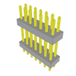 Conn Board Stacker HDR 14 POS 2mm Solder ST Top Entry Thru-Hole Bulk
