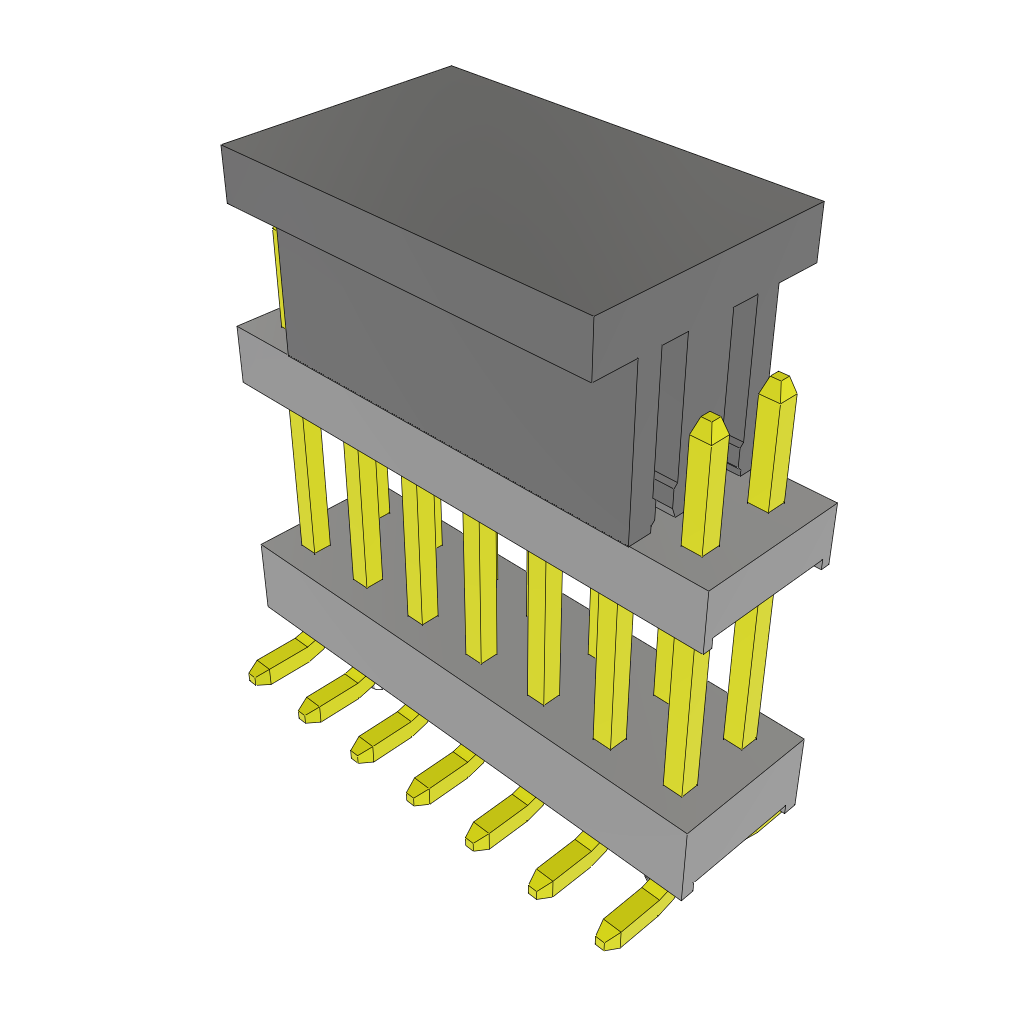 Samtec-TW-07-04-F-D-375-SM-A-P-TR Connector Headers and PCB Receptacles Conn Board Stacker HDR 14 POS 2mm Solder ST Top Entry SMD T/R