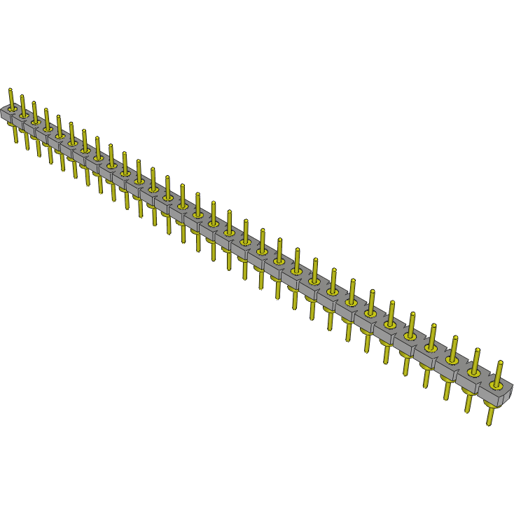 Samtec-BBL-131-T-F Embases de raccordement et réceptacles PCB Conn Unshrouded Header HDR 31 POS 2.54mm Solder ST Top Entry Thru-Hole Tube