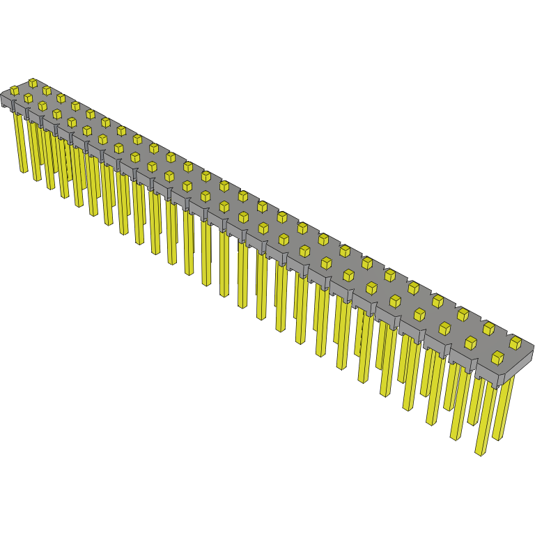 Samtec-MTLW-126-07-G-D-030 Cabezales del conector y receptáculos PCB Conn Unshrouded Header HDR 52 POS 2.54mm Solder ST Thru-Hole Bulk