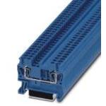 Conn Feed-Through Terminal Block 2 POS Spring Cage T DIN Rail 24A