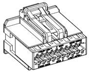 Molex-0314081203 Einzeladersteckverbinder, Gehäuse Conn Housing F 20 POS 2.54mm Crimp ST Cable Mount Green Stac64™ Carton