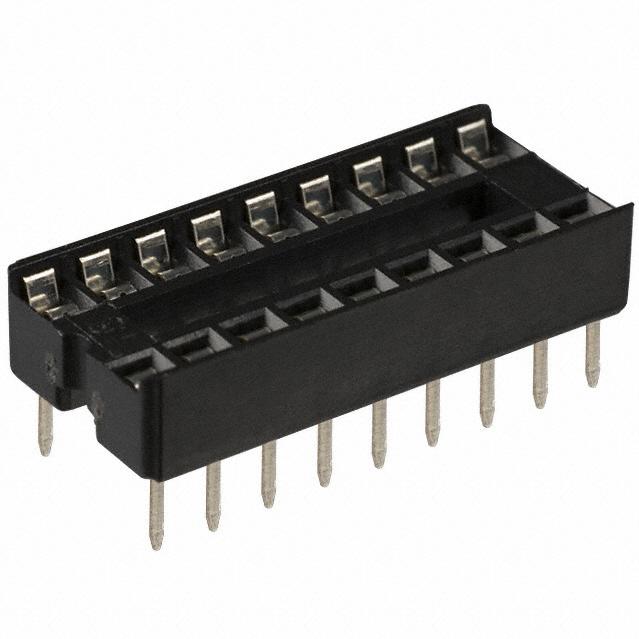 CnC Tech, LLC-243-18-1-03 Enchufe del conector Conn IC Socket SKT 18 POS 2.54mm Solder ST Thru-Hole