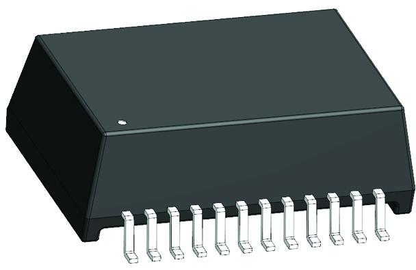 Abracon-ALANS100X1-1E10JT Transformador de telecomunicaciones Telecom Transformer 2(1CT:1CT) 0.9Ohm Prim. DCR 1.2Ohm Sec. DCR 12 Terminal Gull Wing SMD