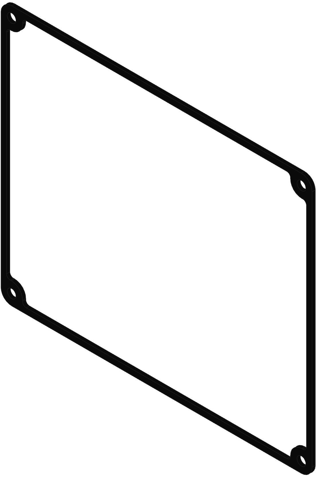 Hammond Manufacturing-1590XGASKET null Silicone Gasket For 1590X Enclosures, 144.91mm Product Length, 120.9mm Product Depth, 2-Pack