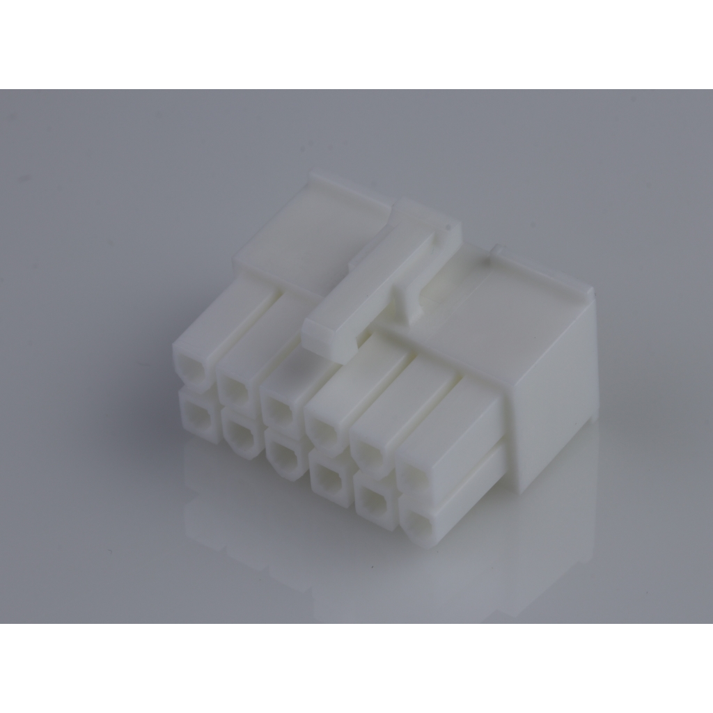 Molex-39012125 分立接线罩连接器 Conn Housing RCP 12 POS 4.2mm Crimp ST Cable Mount Natural Mini-Fit Jr™ Bag