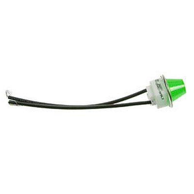 Visual Communications-2622T5 Panel Mount Indicators Panel Mount Indicator Round 0.81" Neon 125V Wire Green