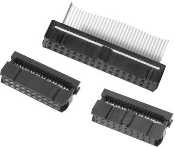 ADAM TECH-FCS-30-SG Connector Headers and PCB Receptacles Conn IDC Connector SKT 30 POS 2.54mm IDT ST Cable Mount Tray