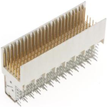 Millipacs®, Back Plane Connectors, 2mm Hard Metric Series 5 Row Right Angle Header, Type B Shielded with 125 Signal Pins and RoHS compatible