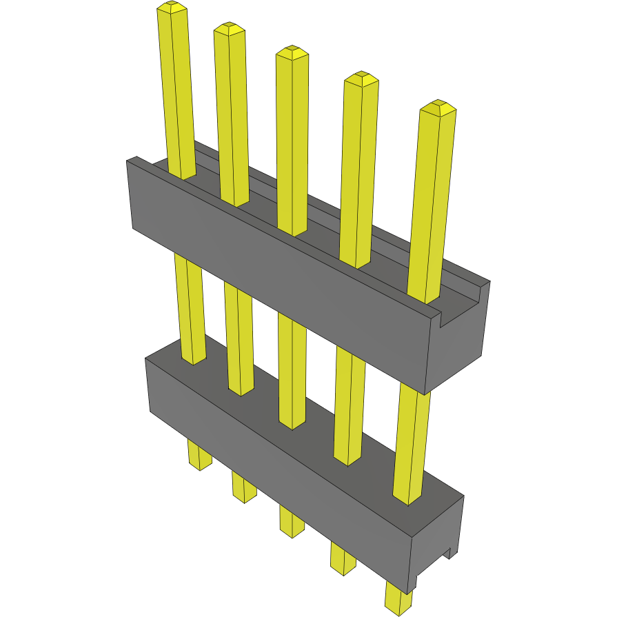 Samtec-DW-05-09-F-S-415 Cabezales del conector y receptáculos PCB Conn Board Stacker HDR 5 POS 2.54mm Solder ST Top Entry Thru-Hole Bulk